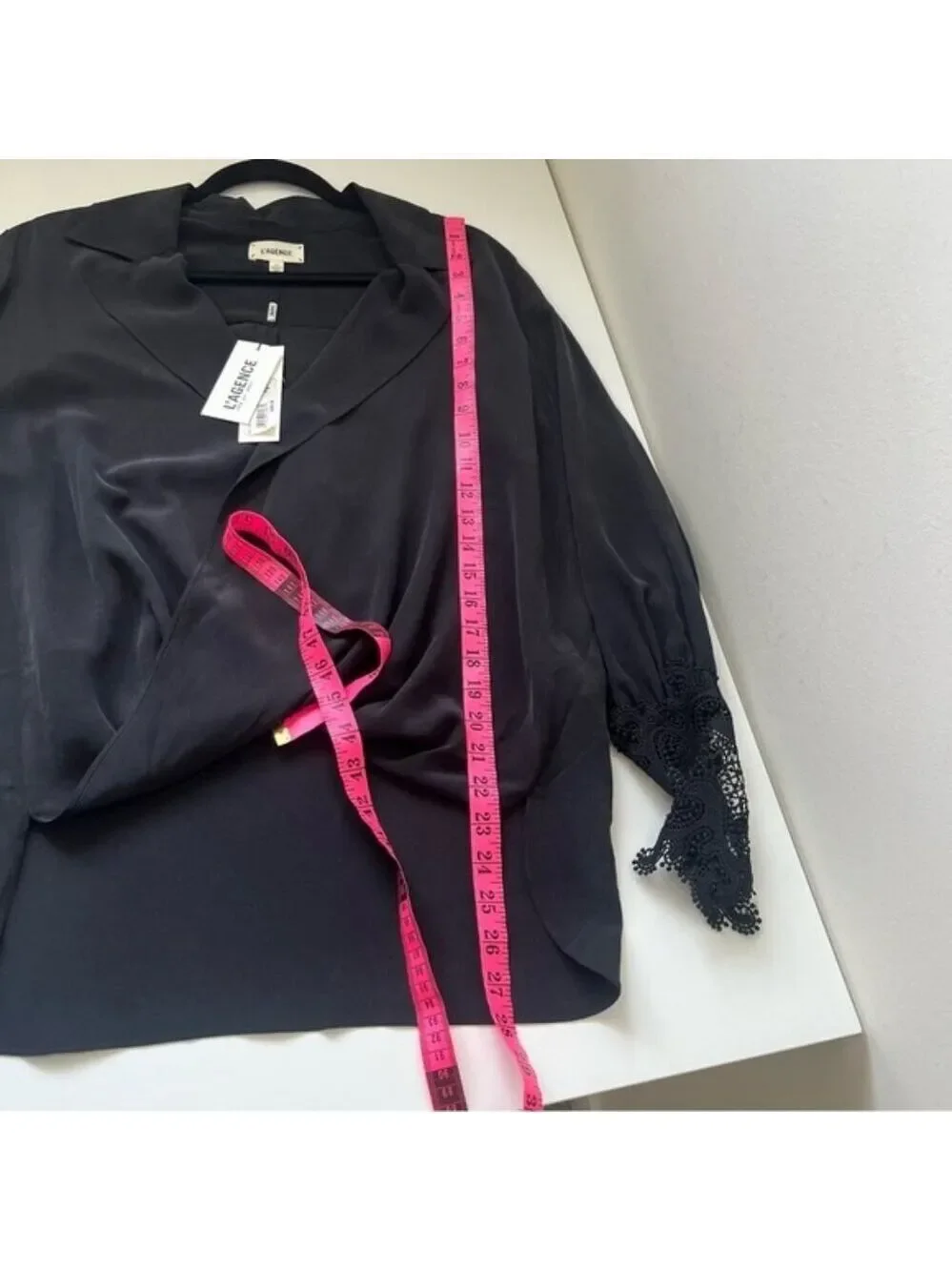 L'AGENCE Joah Wrap-Front 100% Silk Blouse Size S - Picture 13 of 13